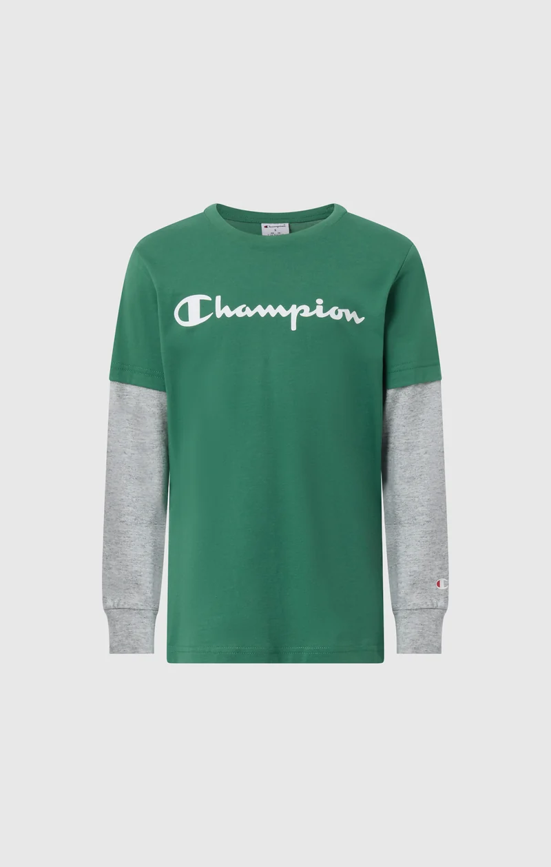 Boys' Long Sleeve T-Shirt Script Logo