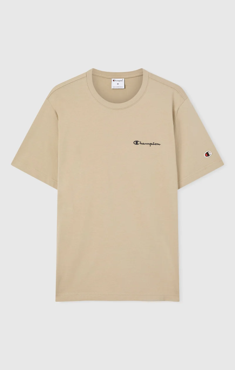 Men’s T-Shirt with Small Embroidered Logo Icons