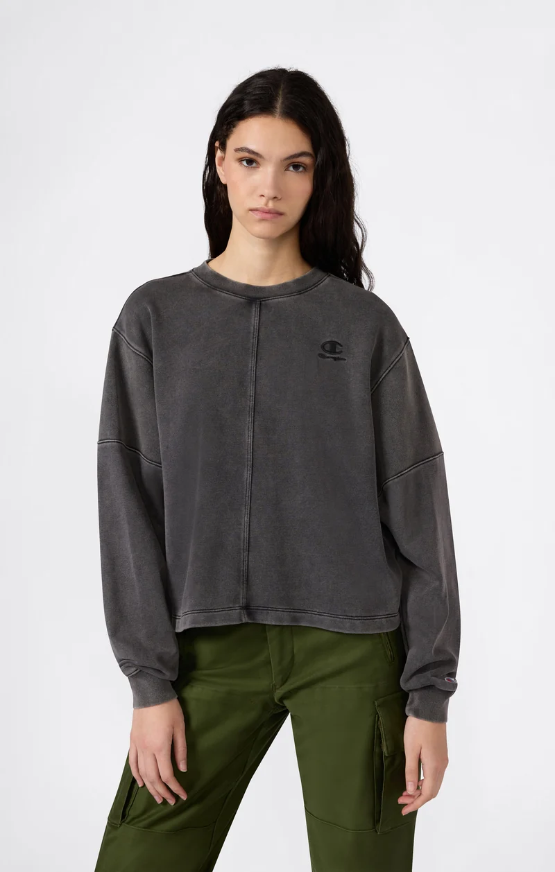 Women’s Washed Effect Crewneck Sweatshirt Icons