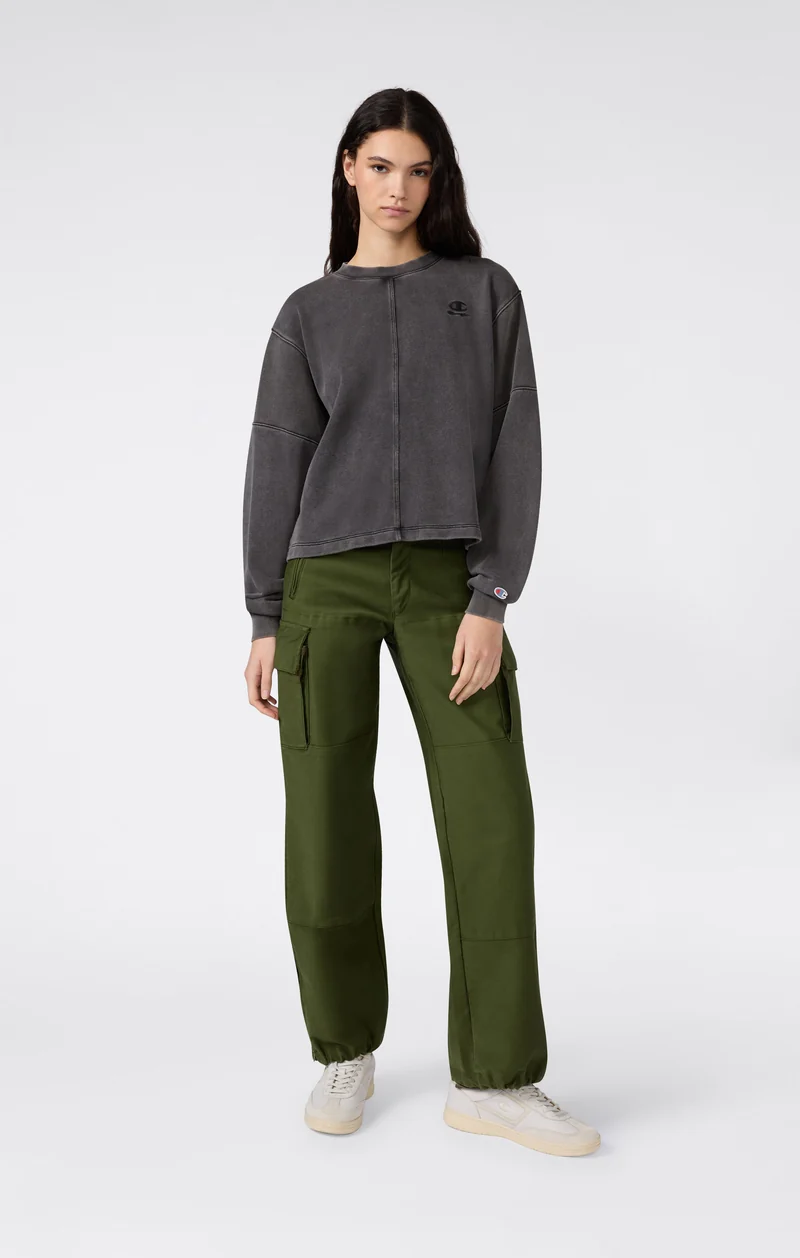 Women’s Washed Effect Crewneck Sweatshirt Icons