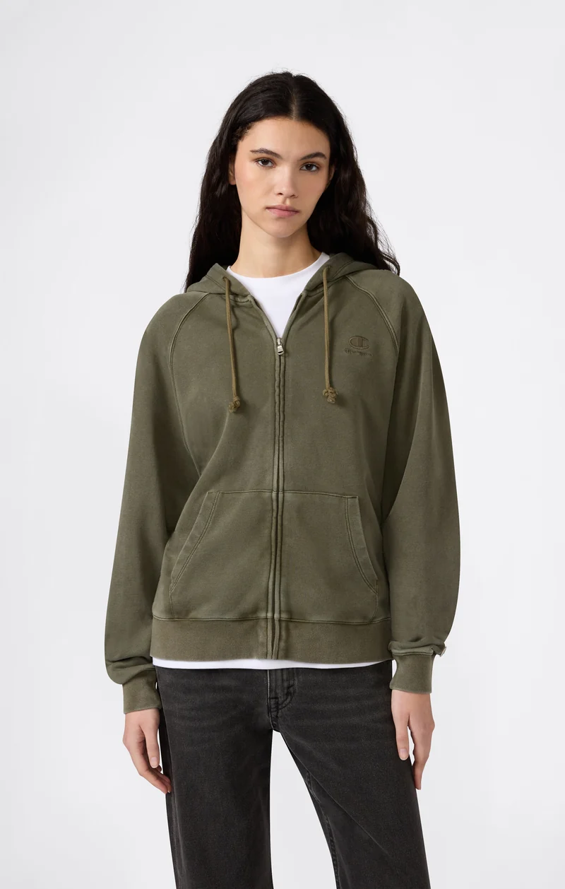 Women’s Washed Effect Full Zip Hoodie Icons