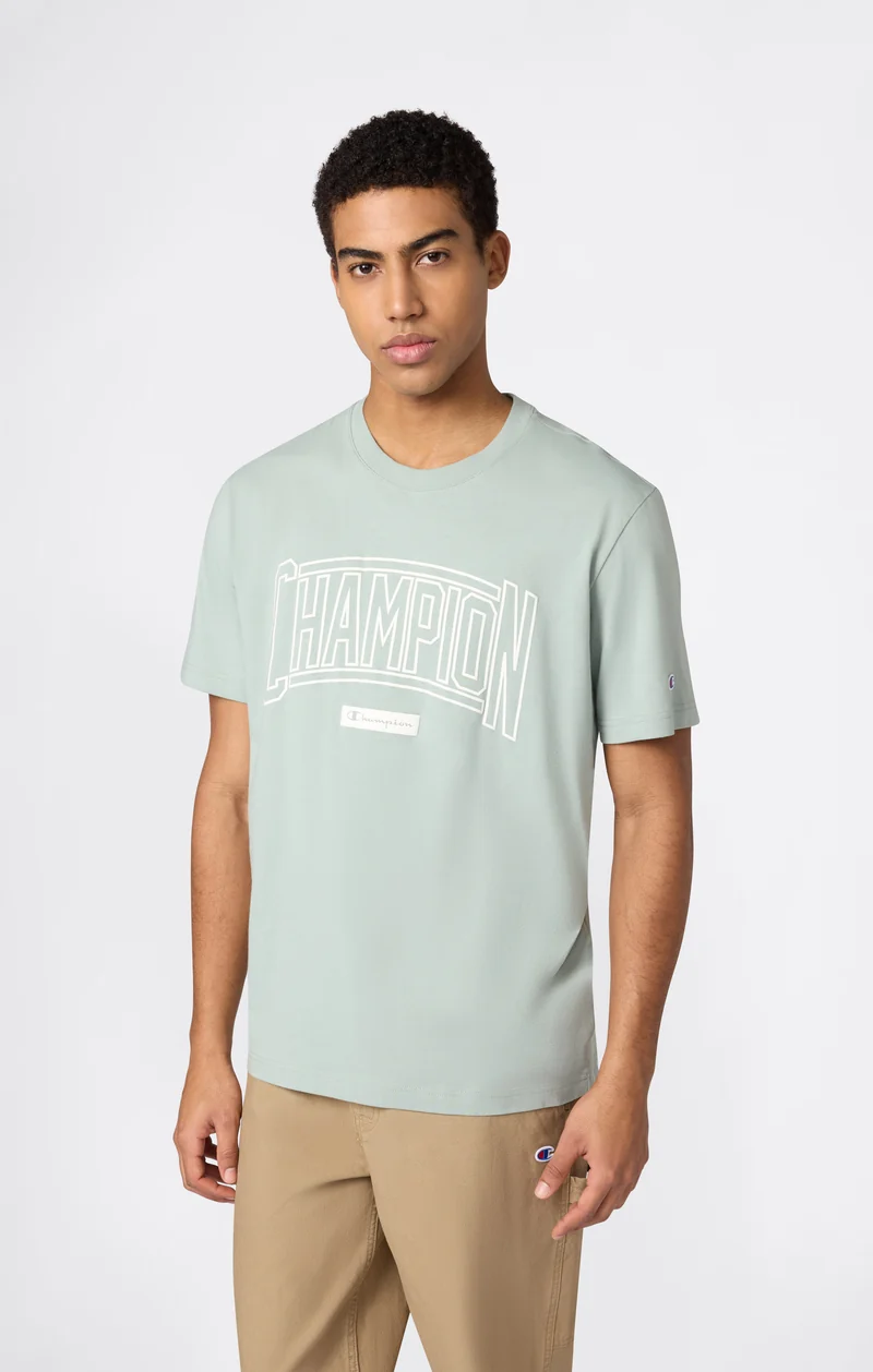 Men’s Crewneck T-Shirt With Puff Print Logo