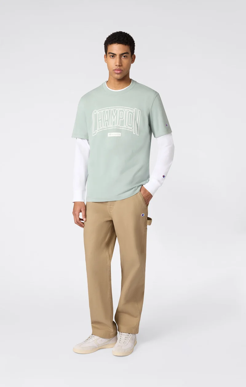 Men’s Crewneck T-Shirt With Puff Print Logo