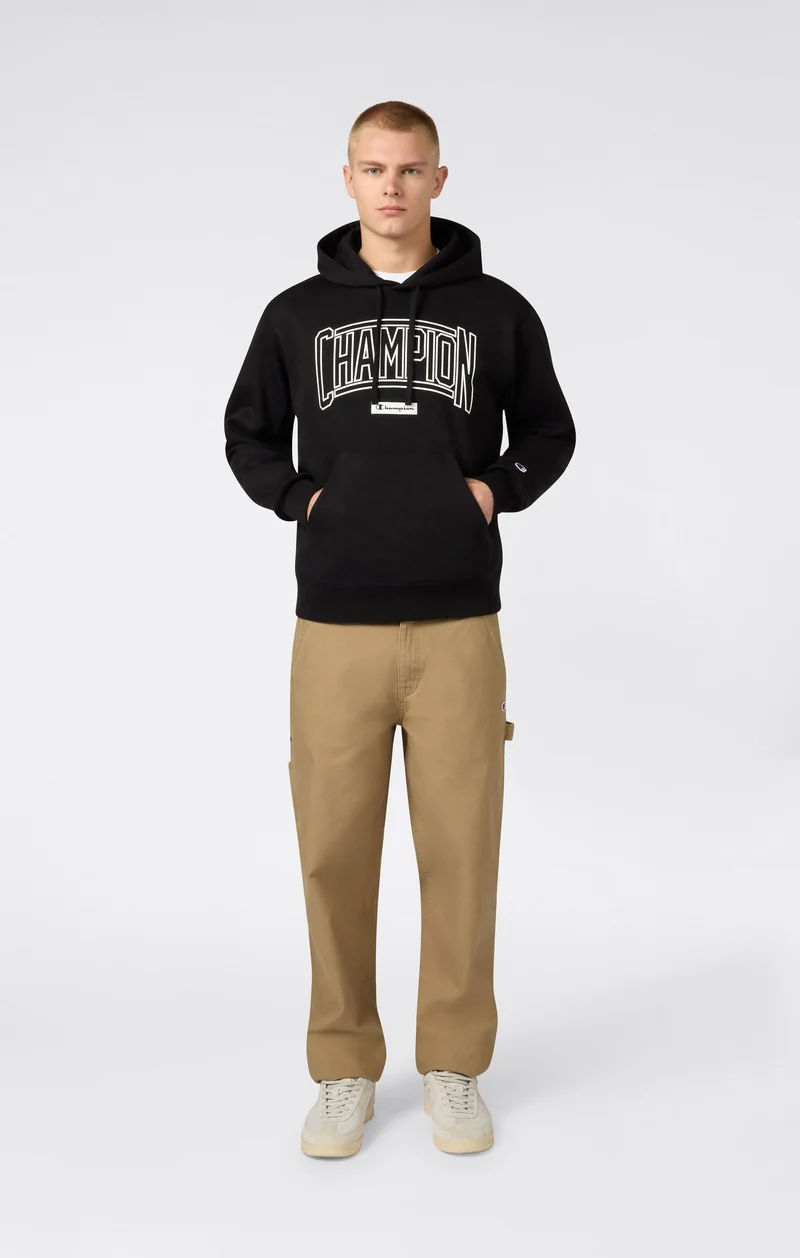 Men’s Hooded Sweatshirt With Brushed Interior And Puff Print Logo