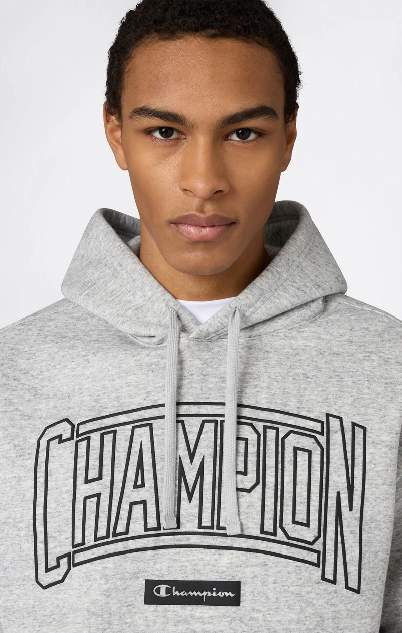 Men’s Hooded Sweatshirt With Brushed Interior And Puff Print Logo