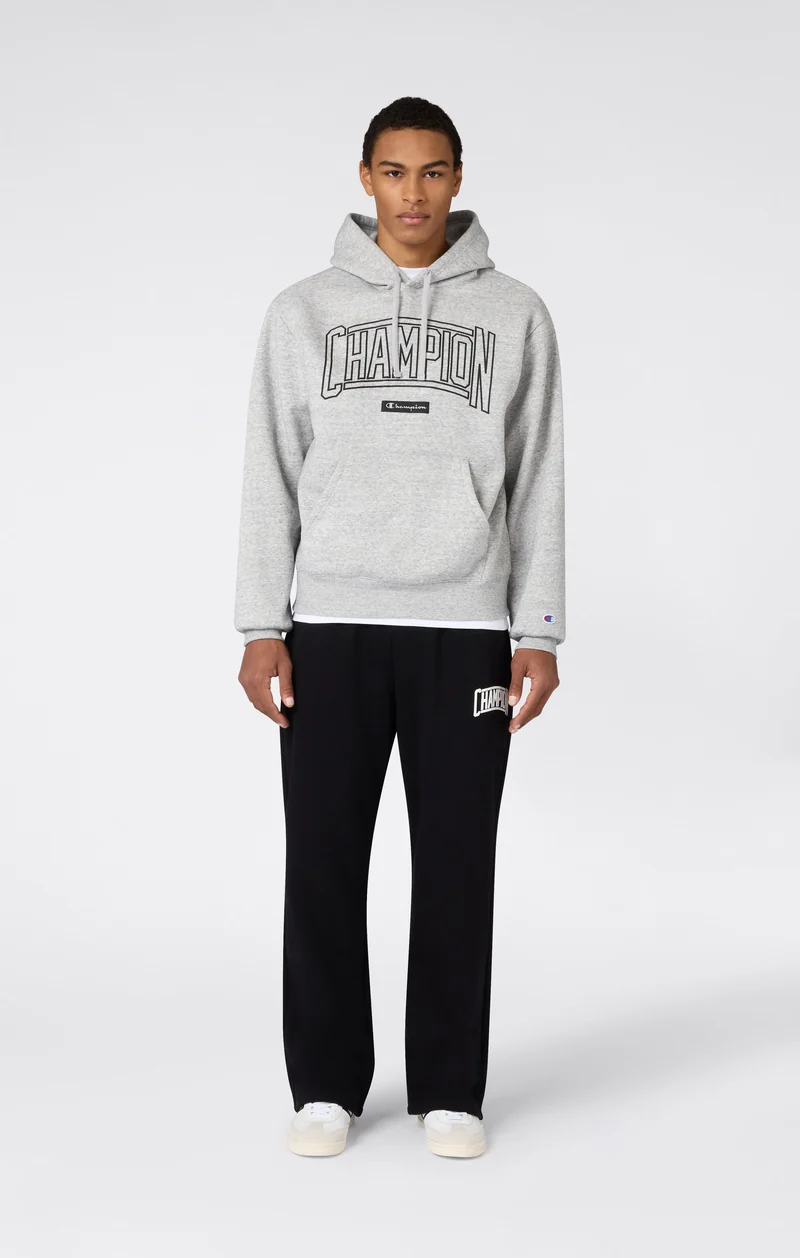 Men’s Hooded Sweatshirt With Brushed Interior And Puff Print Logo