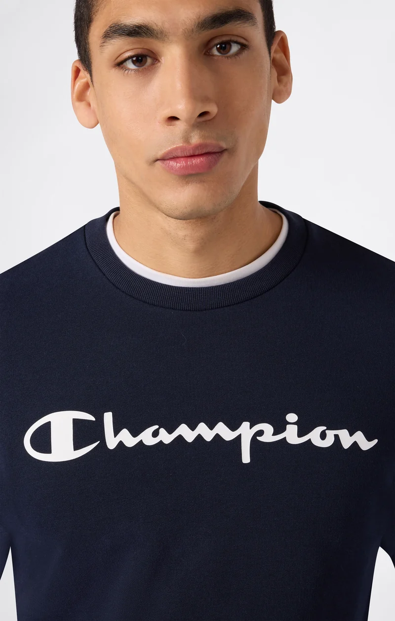 Men’s Lightweight Crewneck Sweatshirt with Maxi Printed Logo