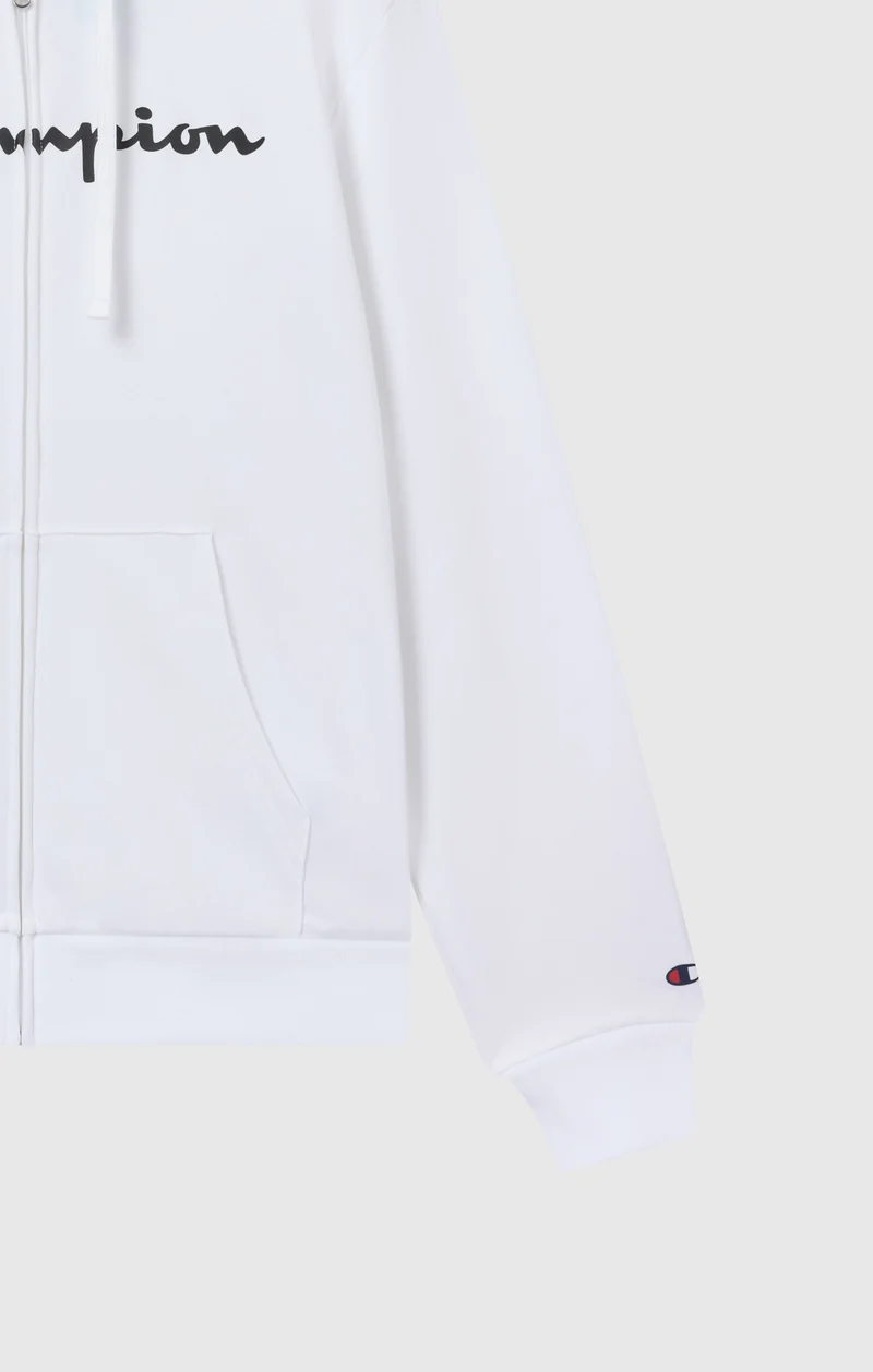 Men’s Lightweight Full Zip Hooded Sweatshirt with Maxi Printed Logo