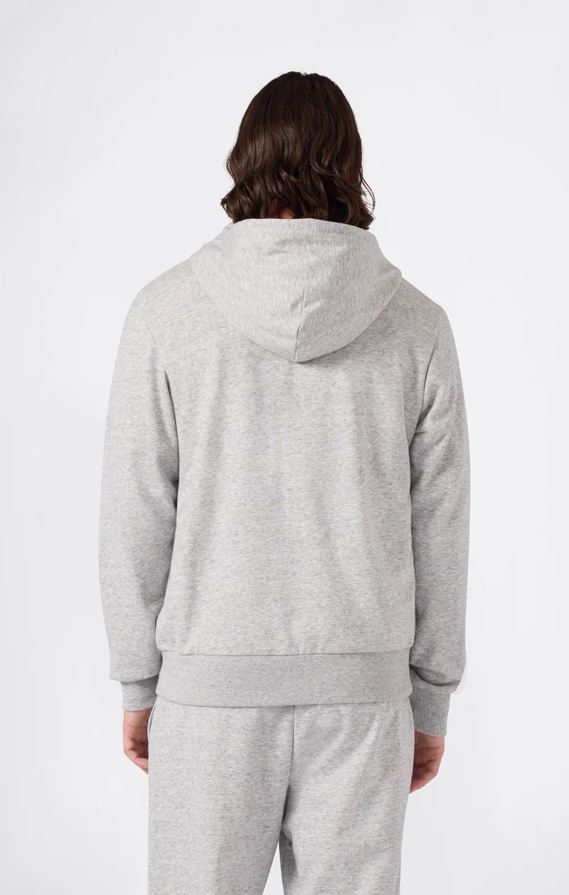 Men’s Lightweight Full Zip Hooded Sweatshirt with Maxi Printed Logo
