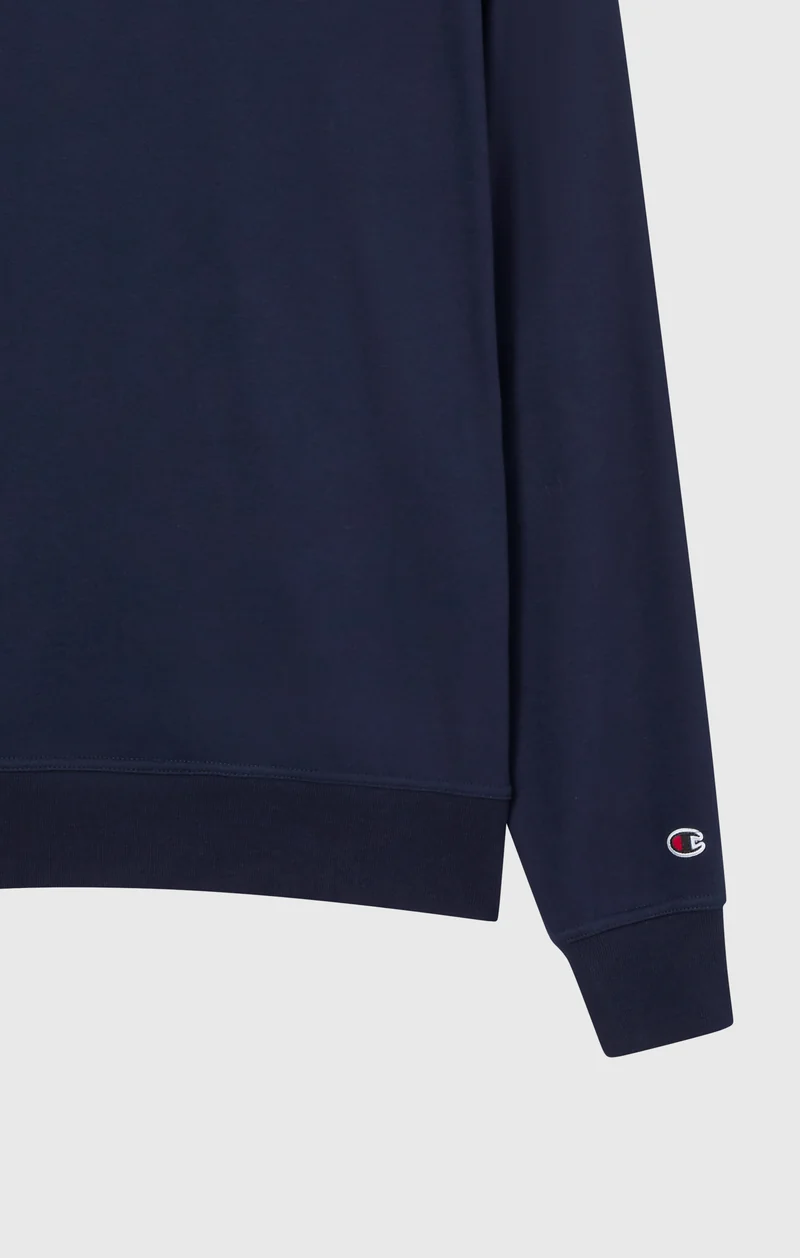 Men’s Lightweight Crewneck Sweatshirt with Embroidered Logo Icons