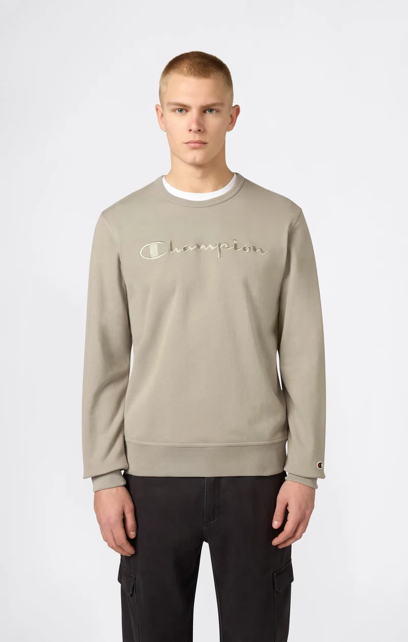 Men’s Lightweight Crewneck Sweatshirt with Tonal Logo Icons