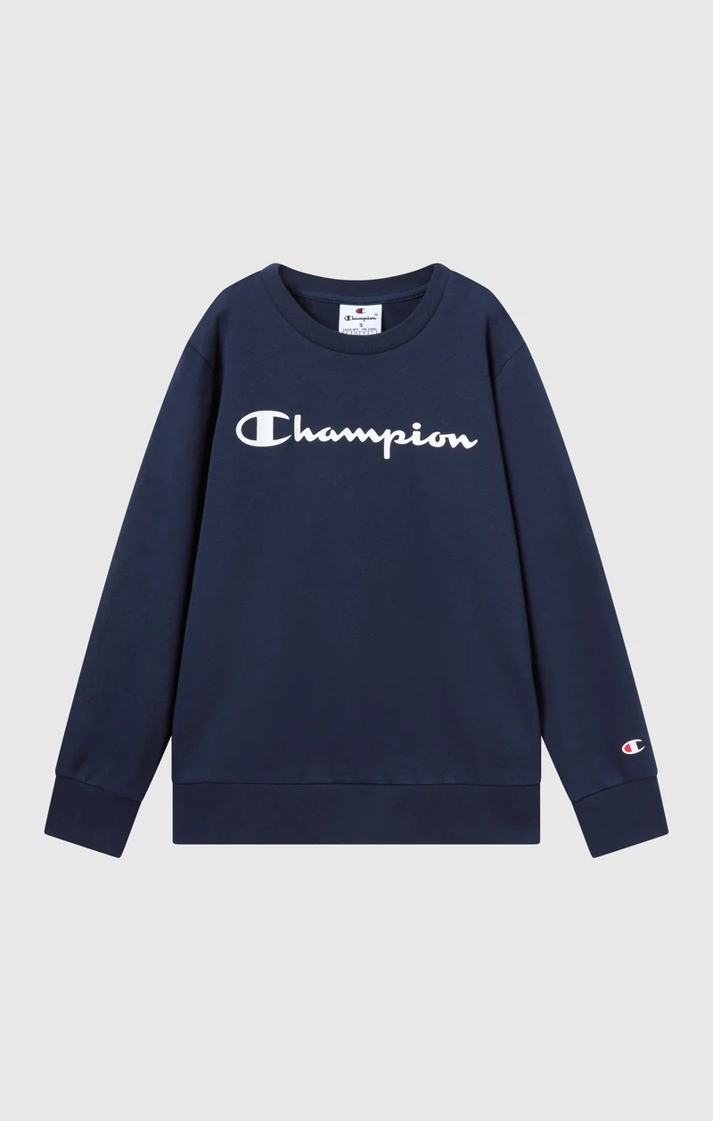 Boys’ Lightweight Crewneck Sweatshirt with Maxi Printed Logo