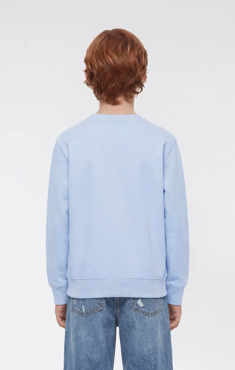Boys’ Lightweight Crewneck Sweatshirt with Maxi Printed Logo