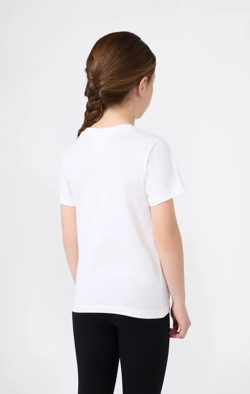 Girls' Crewneck T-shirt Slim Fit Icons