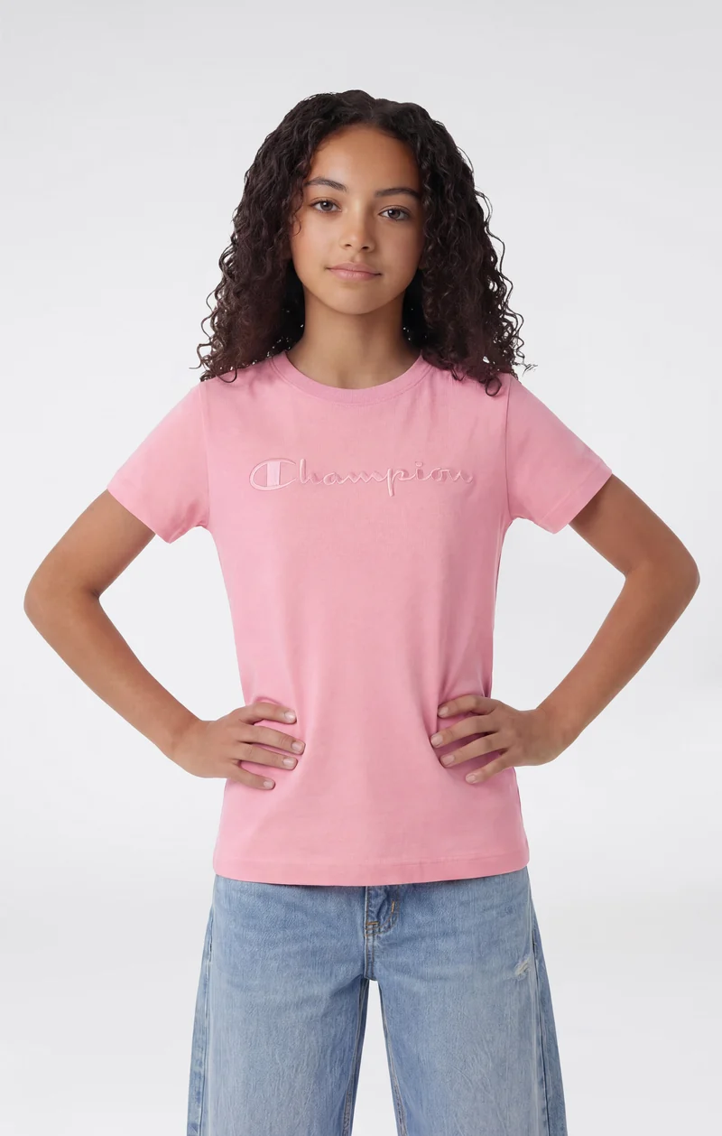 Girls' Crewneck T-shirt Slim Fit Icons