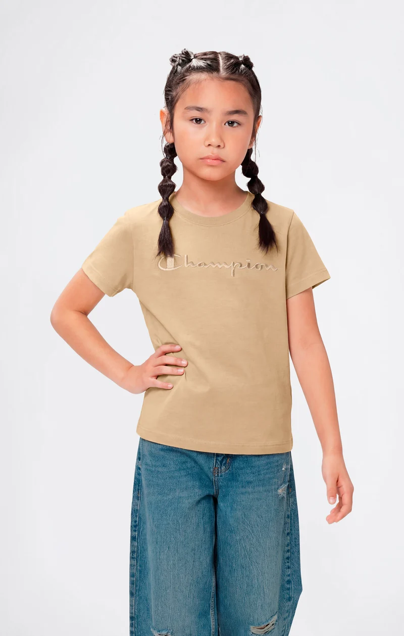 Girls' Crewneck T-shirt Slim Fit Icons