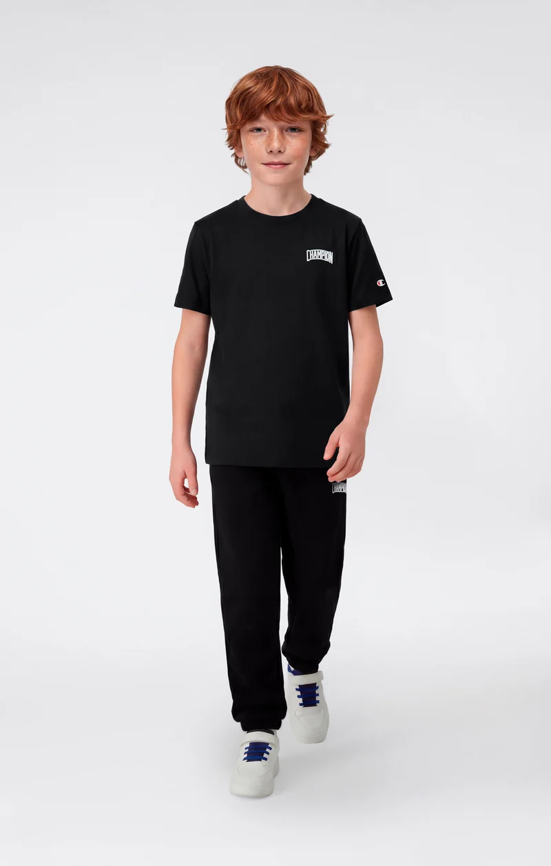 Boys’ Elastic Cuff Pants with Puff Print