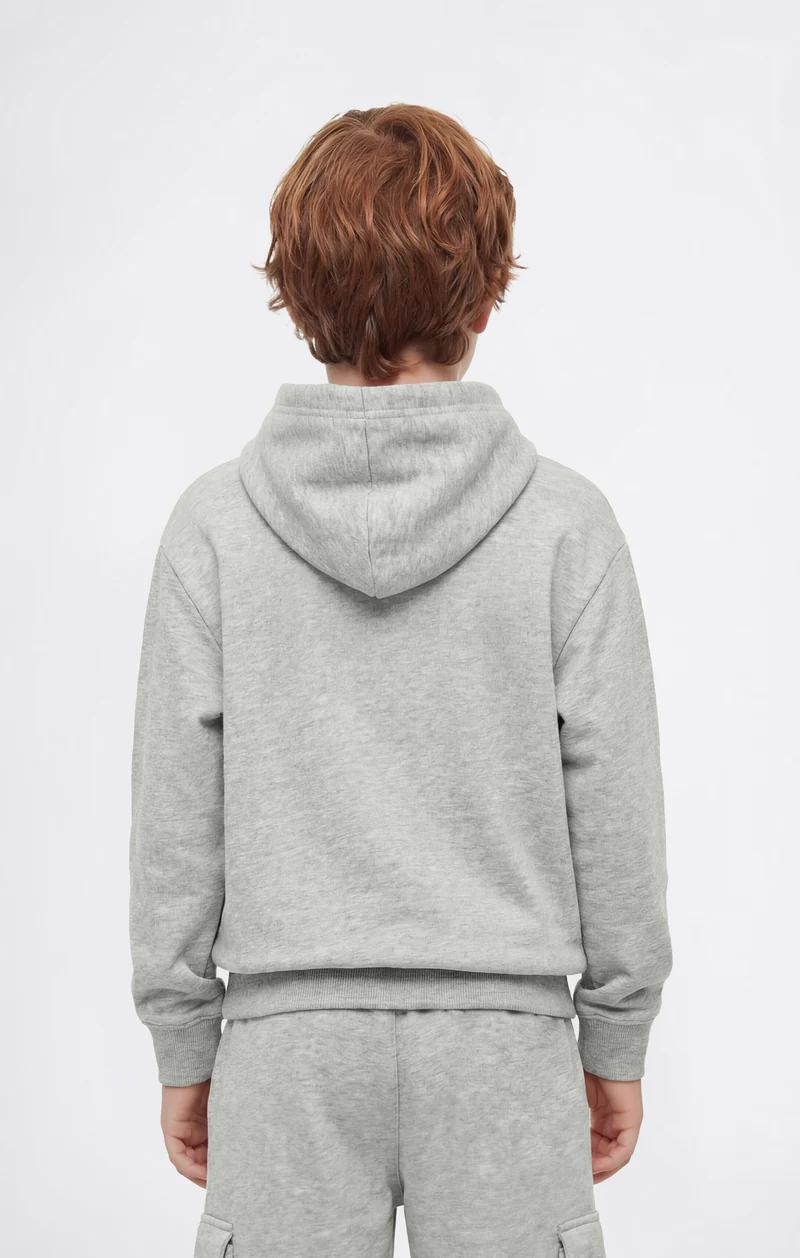 Boys’ Hooded Sweatshirt with Puff Print