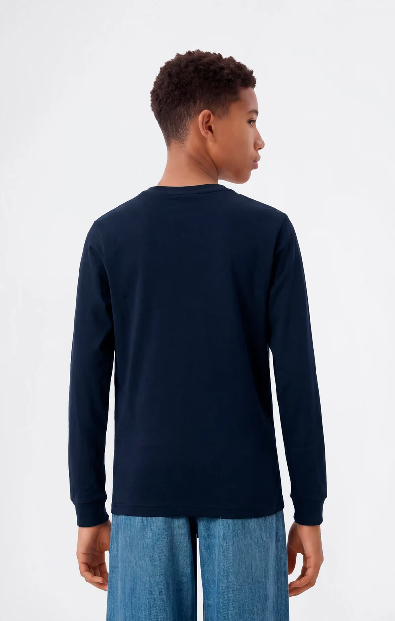 Boys' Long Sleeve T-Shirt Script Logo