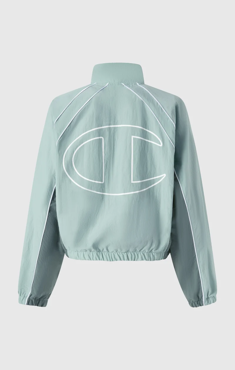 Women’s Woven Nylon Full-Zip Track Top Loose Fit