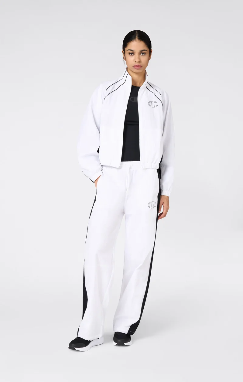 Women’s Woven Nylon Full-Zip Track Top Loose Fit