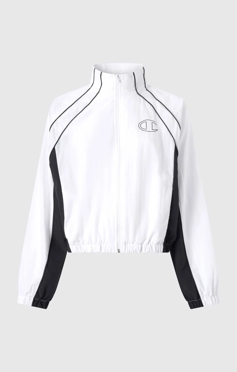 Women’s Woven Nylon Full-Zip Track Top Loose Fit