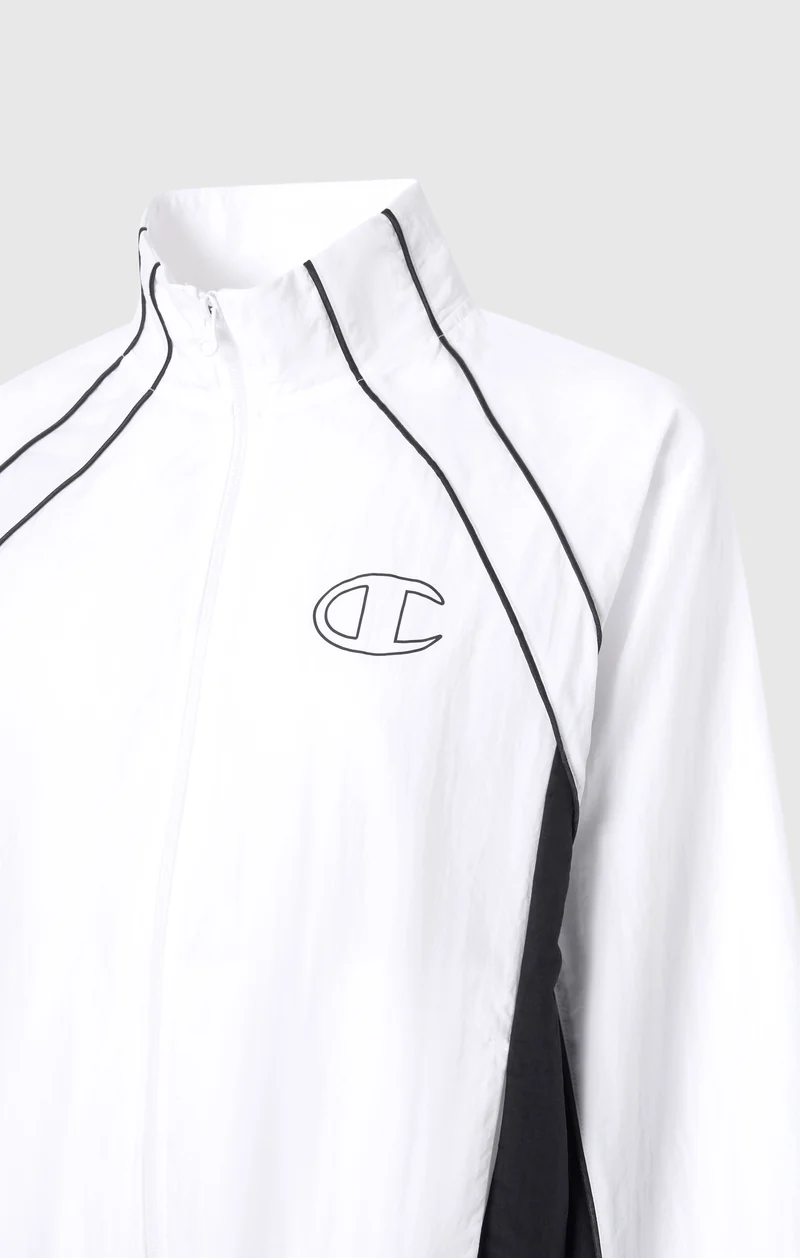 Women’s Woven Nylon Full-Zip Track Top Loose Fit