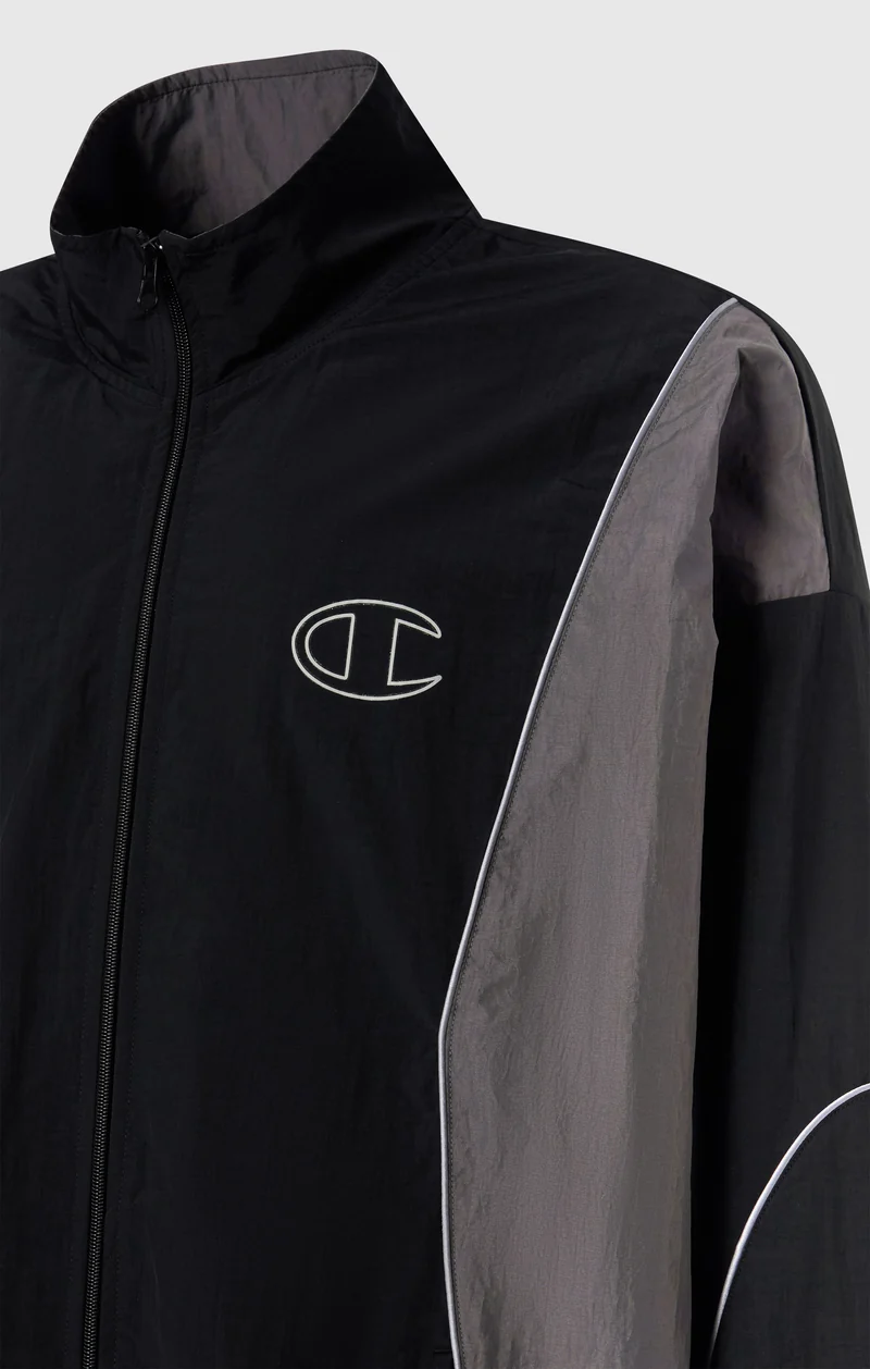 Men’s Woven Nylon Full-Zip Track Top Loose Fit