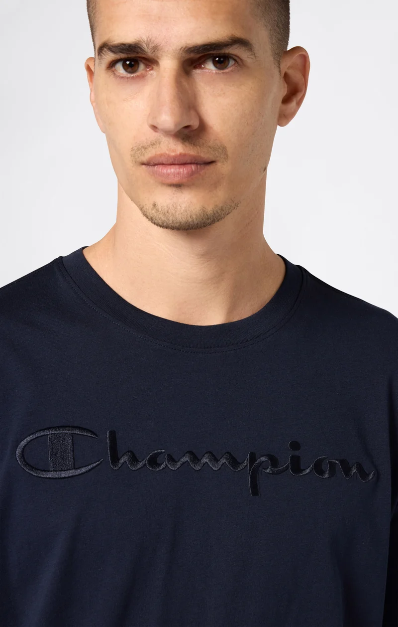 Men’s T-Shirt with Big Embroidery Logo Icons