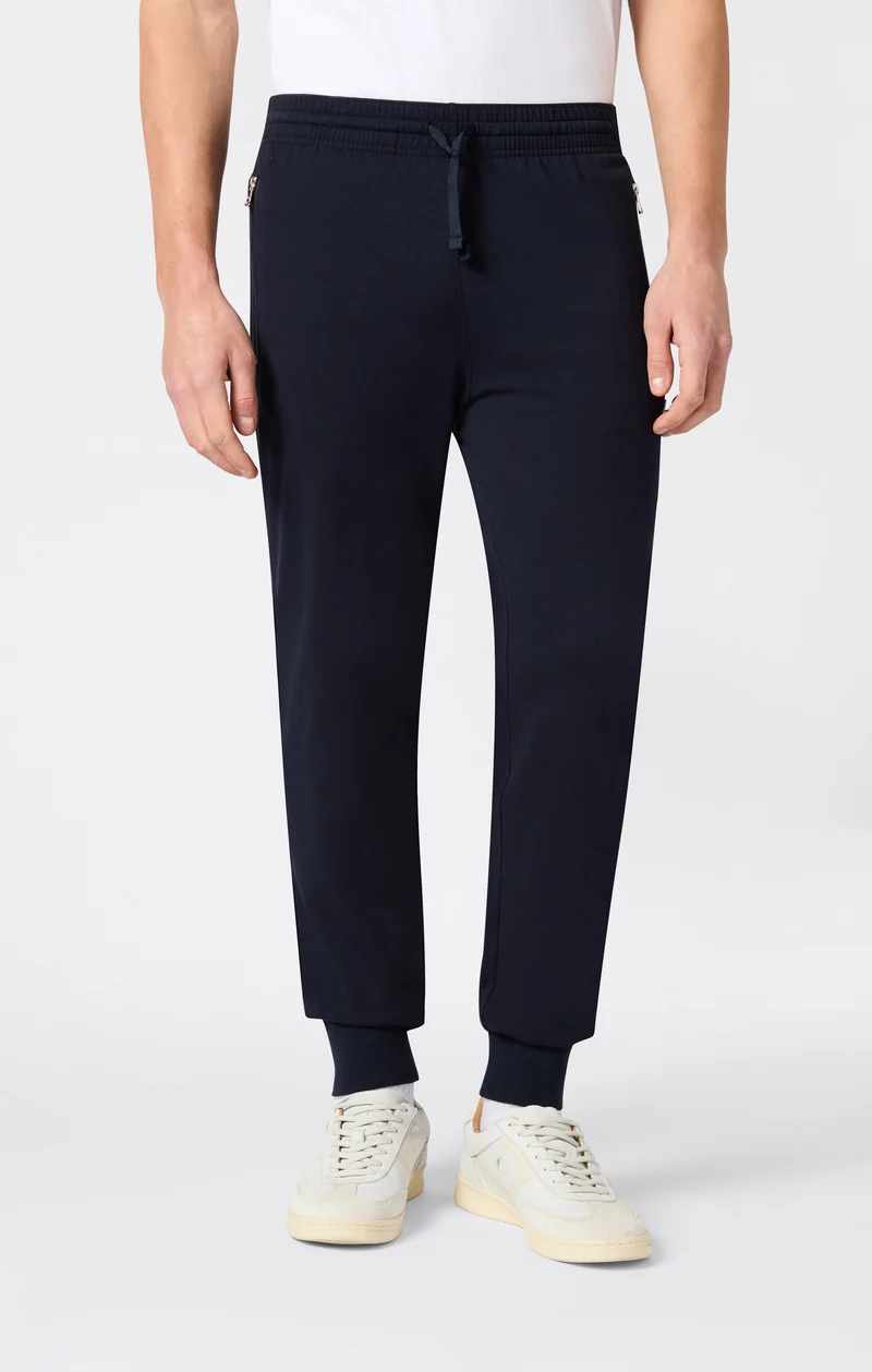 Slim Fit Men's Light Rib Cuff Pants with Zip Pockets Icons