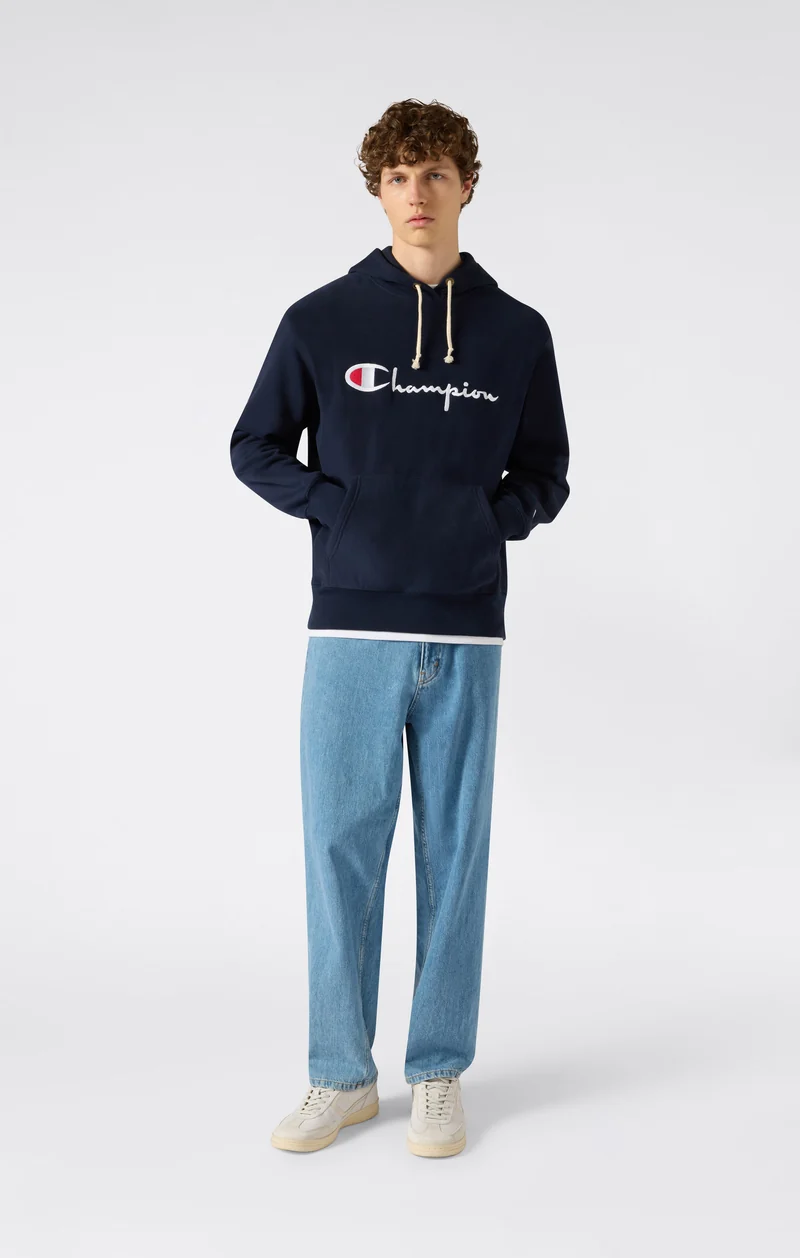 Reverse Weave Men's Loose Fit Hoodie