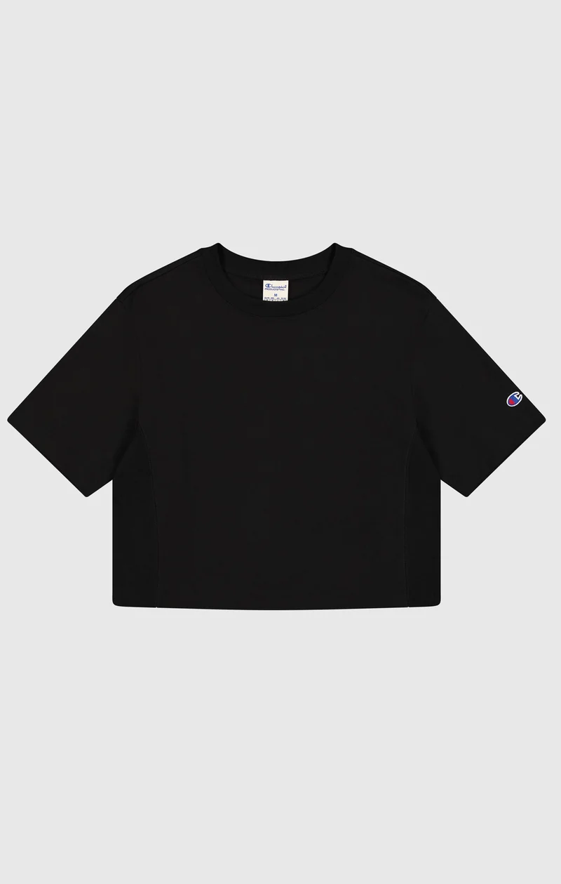 Cropped Women's T-Shirt in Heavy Cotton Jersey