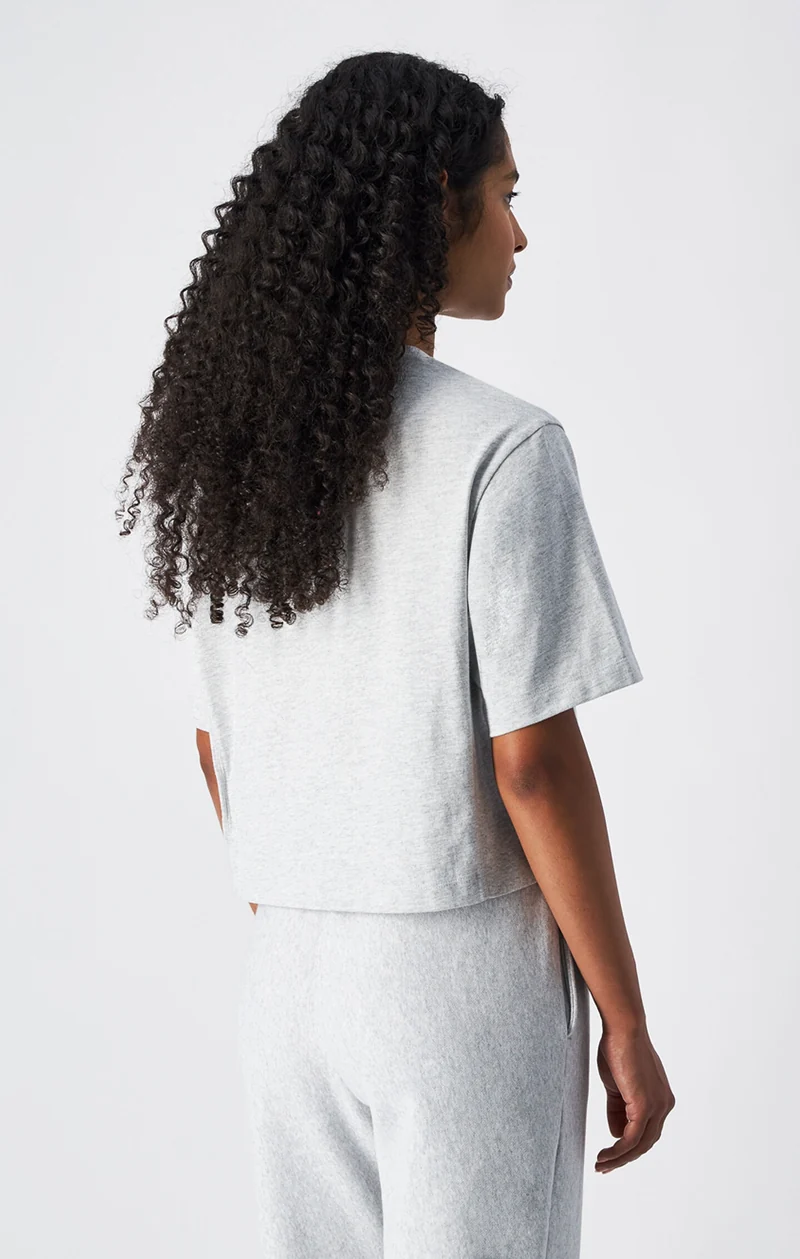 Cropped Women's T-Shirt in Heavy Cotton Jersey