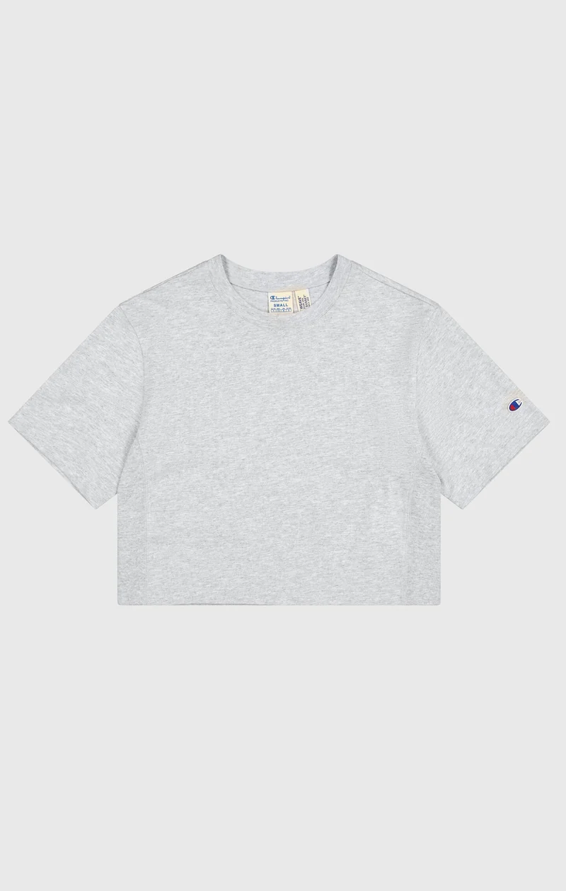 Cropped Women's T-Shirt in Heavy Cotton Jersey