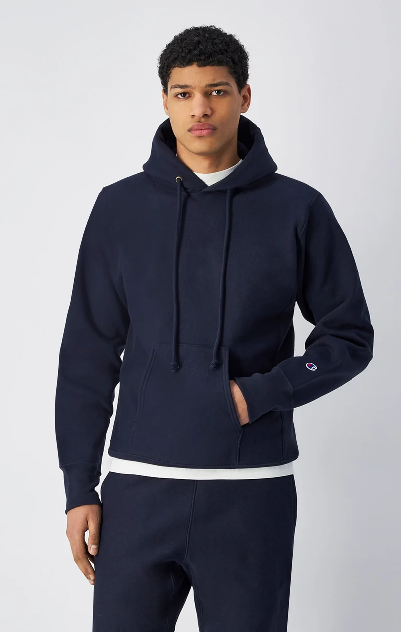 Reverse Weave Hooded Sweatshirt Made In USA