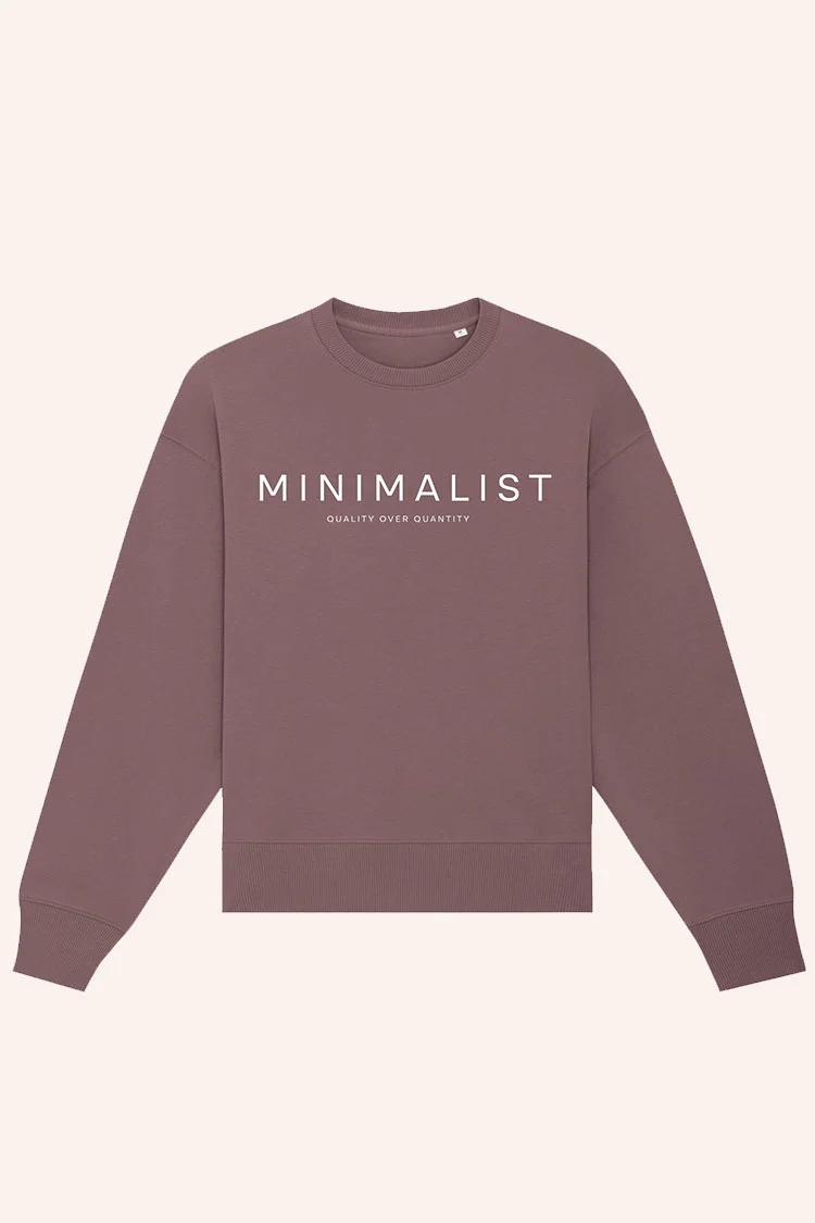 Minimalist Oversize Sweatshirt Marsala