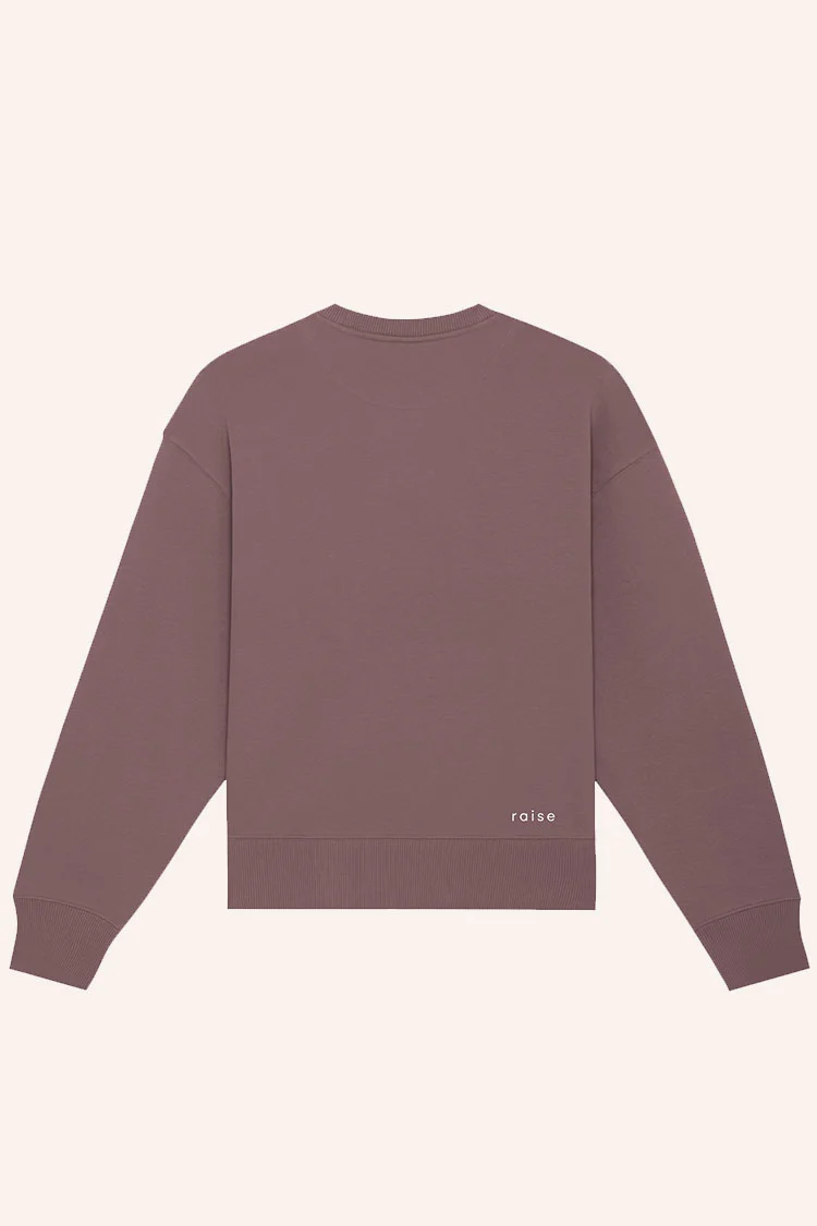 Minimalist Oversize Sweatshirt Marsala