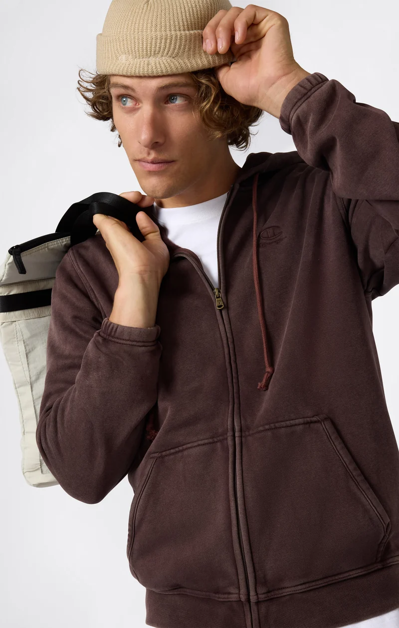 Men’s Washed Fleece Full Zip Hoodie Icons