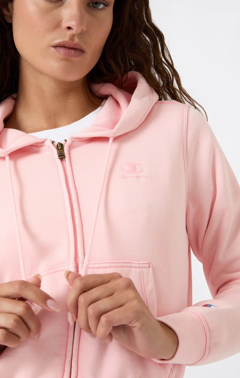 Women's Washed Full Zip Fleece Hoodie Icons