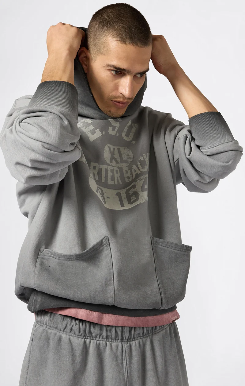 Men’s Washed Hooded Sweatshirt Loose Fit Time Capsule