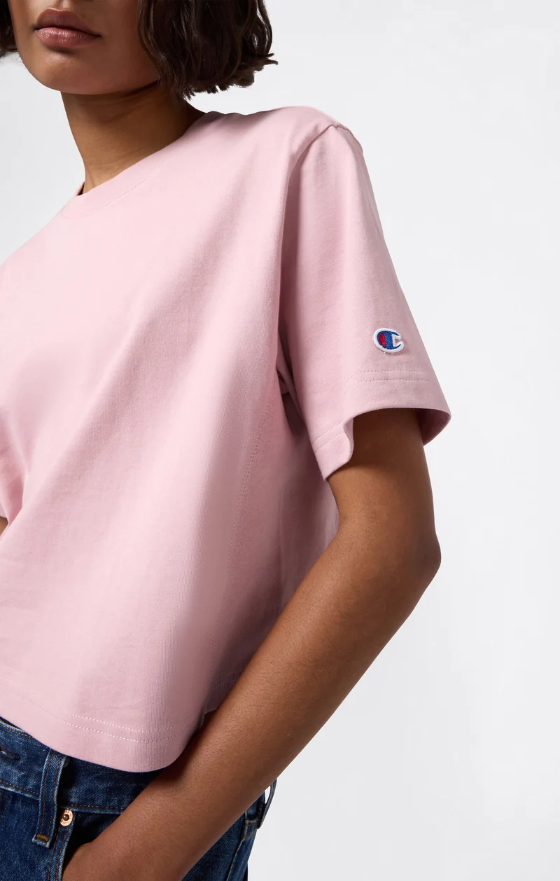 Cropped Women's T-Shirt in Heavy Cotton Jersey