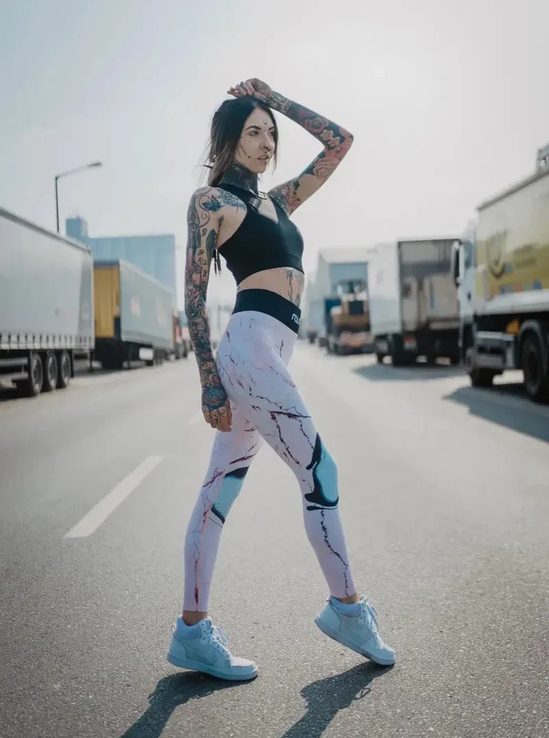 Pastel Marble Tights