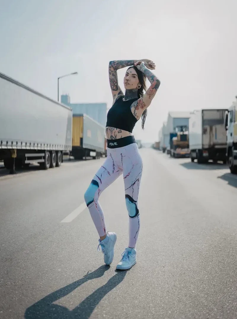Pastel Marble Tights