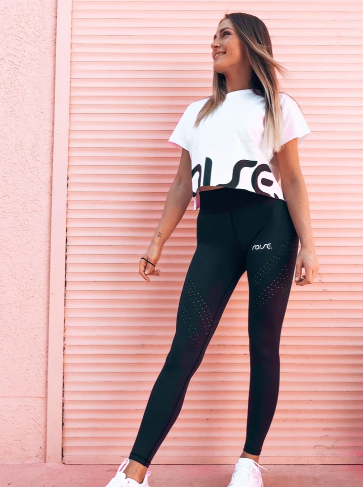 White Cropped Logo Tee