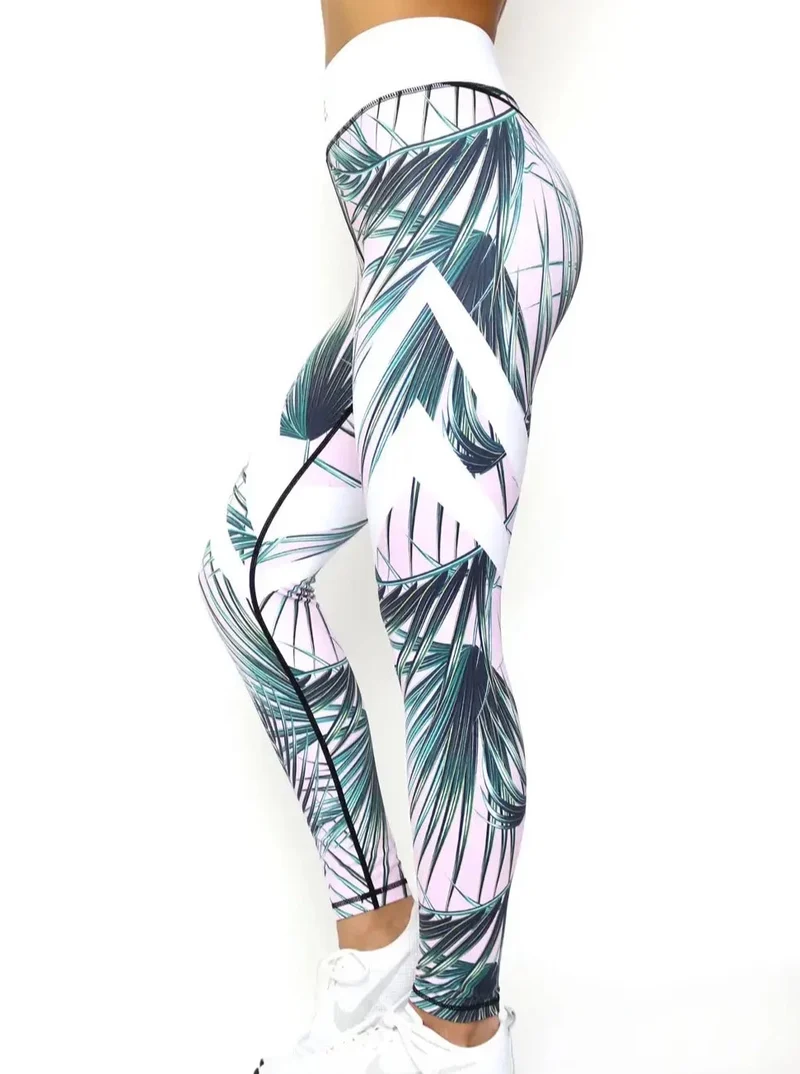 Pink Palm Tights