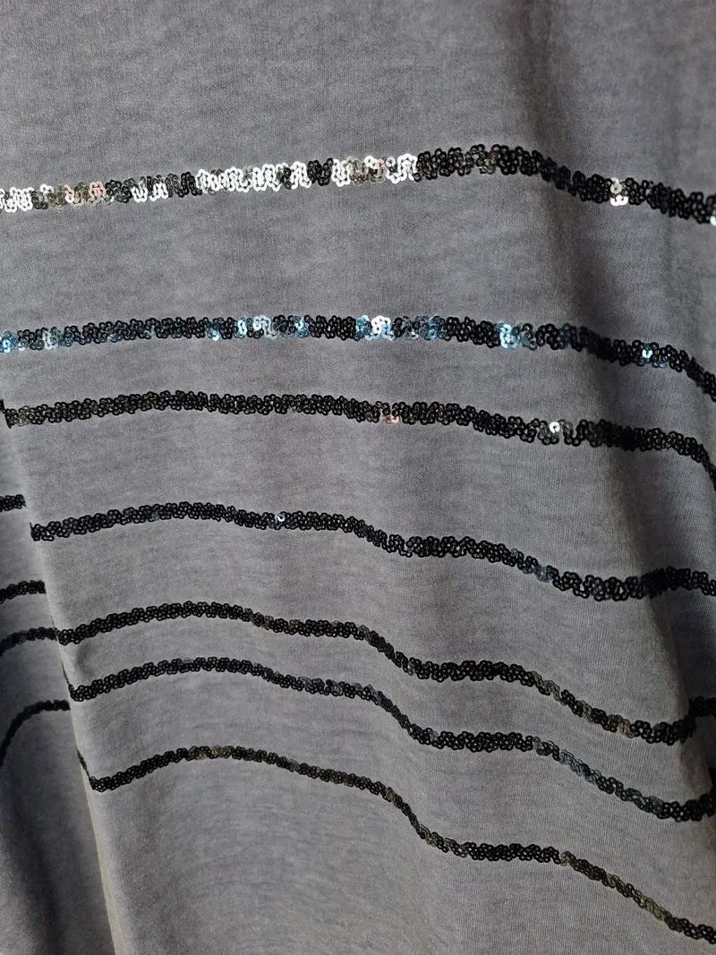 Tchibo Sweatshirt Paillettenstreifen 48/50