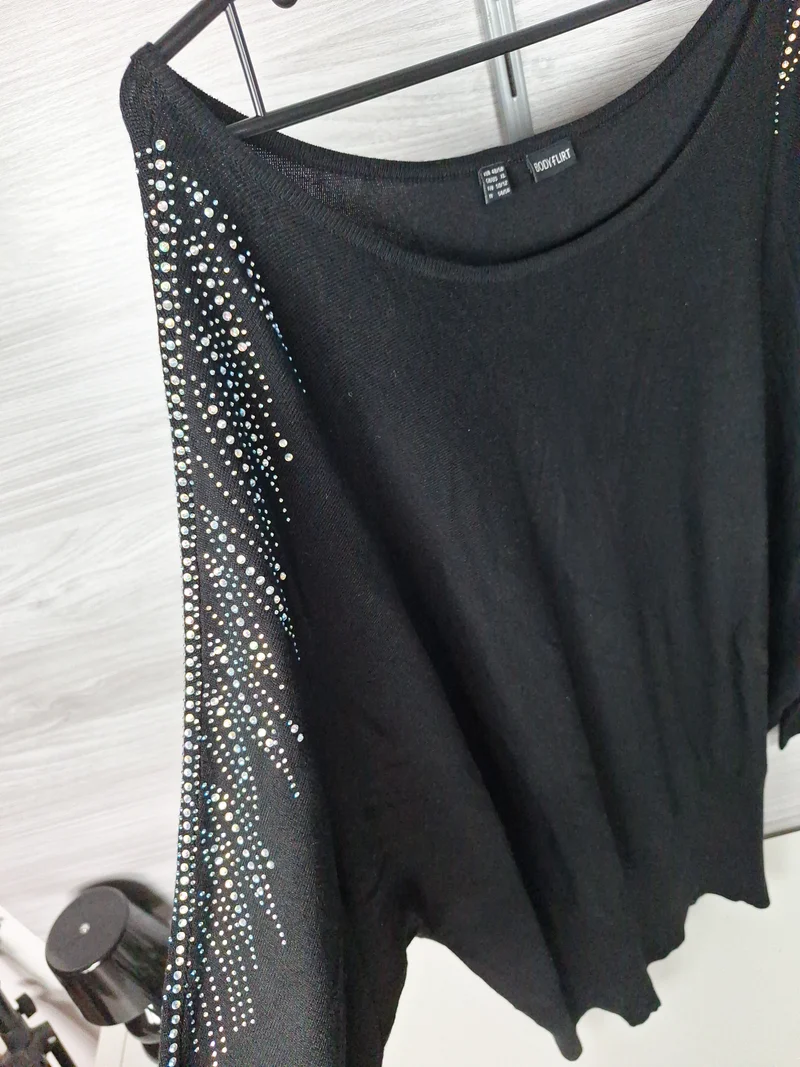 Bodyflirt Stricktunika Strassbesatz 48/50