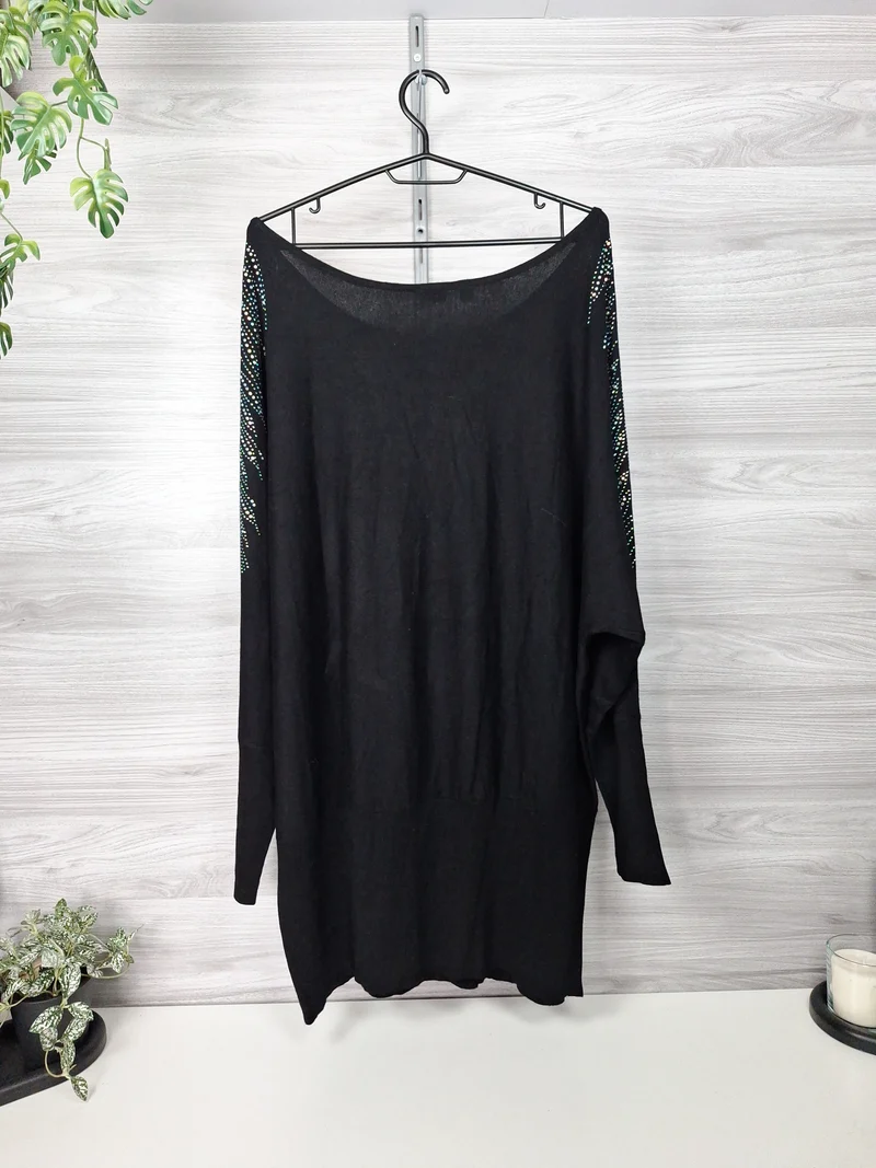Bodyflirt Stricktunika Strassbesatz 48/50
