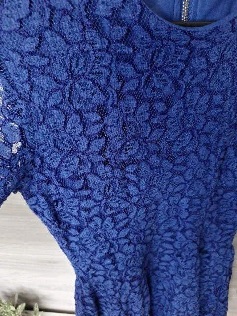 H&M Spitzenkleid Vokuhila-Saum 36