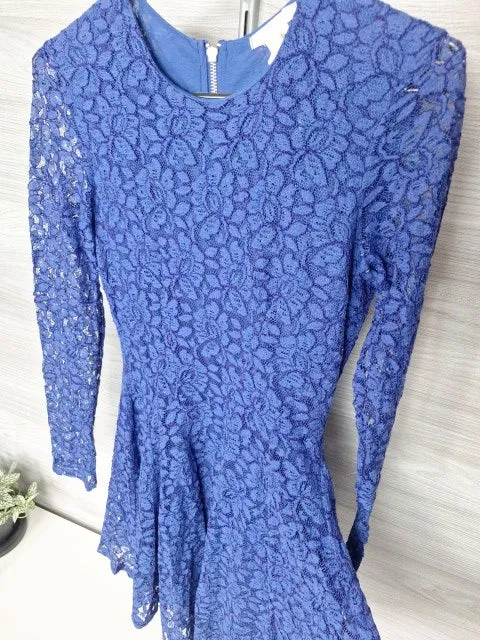 H&M Spitzenkleid Vokuhila-Saum 36